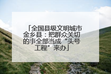 全国县级文明城市金乡县：把群众关切的事全部当成“头号工程”来办